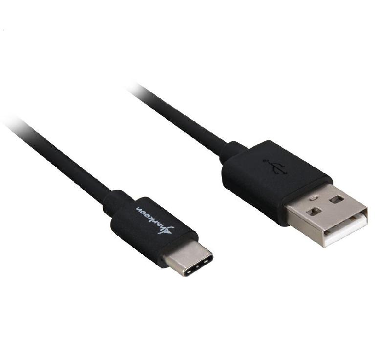 Câble SHARKOON USB 2.0 A vers C - 0,5 m - Noir - Réf 4044951021598_0