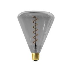 Ampoule pyramide LED spirale teinté gris 19 cm The Home Deco Light - gris 3664944129523_0