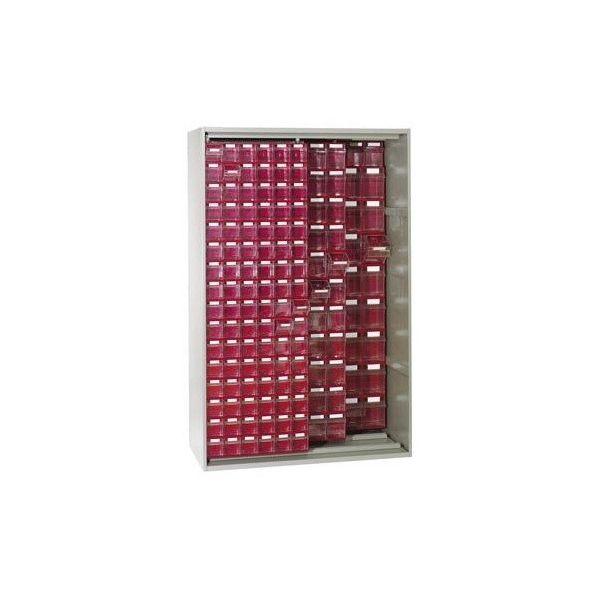 Armoire à panneaux coulissants pour blocs tiroirs Type C - rouge_0