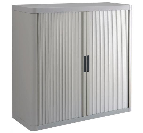 ARMOIRE EASY OFFICE HAUTEUR 104 CM CORPS ET RIDEAUX COLORIS GRIS - MANUTAN COLLECTIVITÉS
