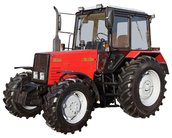 Belarus 592.2 - Tracteur agricole MTZ Belarus - 64,6/47,5 kW (c.v.) - 4 cylindres - 14/4 transmissions_0