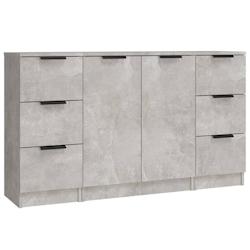 Helloshop26 - Buffet bahut commode armoire meuble de rangement organisateur cuisine salle de séjour salons 3 pcs bois d'ingénierie 02_0037129 - 3000_0