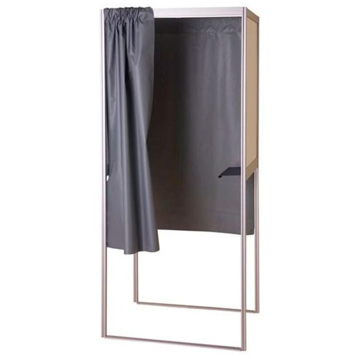 Isoloir de vote en aluminium - Gamme économique avec panneau en carton alvéolaire blanc - Marque Rolléco_0