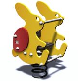 Jeu à ressort lapin gamme Dynamic - LA01PE - Créa Équipements - PMR - pour enfants de 1 à 6 ans_0