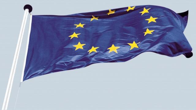 Pavillon Europe CE en maille polyester - ourlés, avec sangle et anneaux, prêt à hisser_0