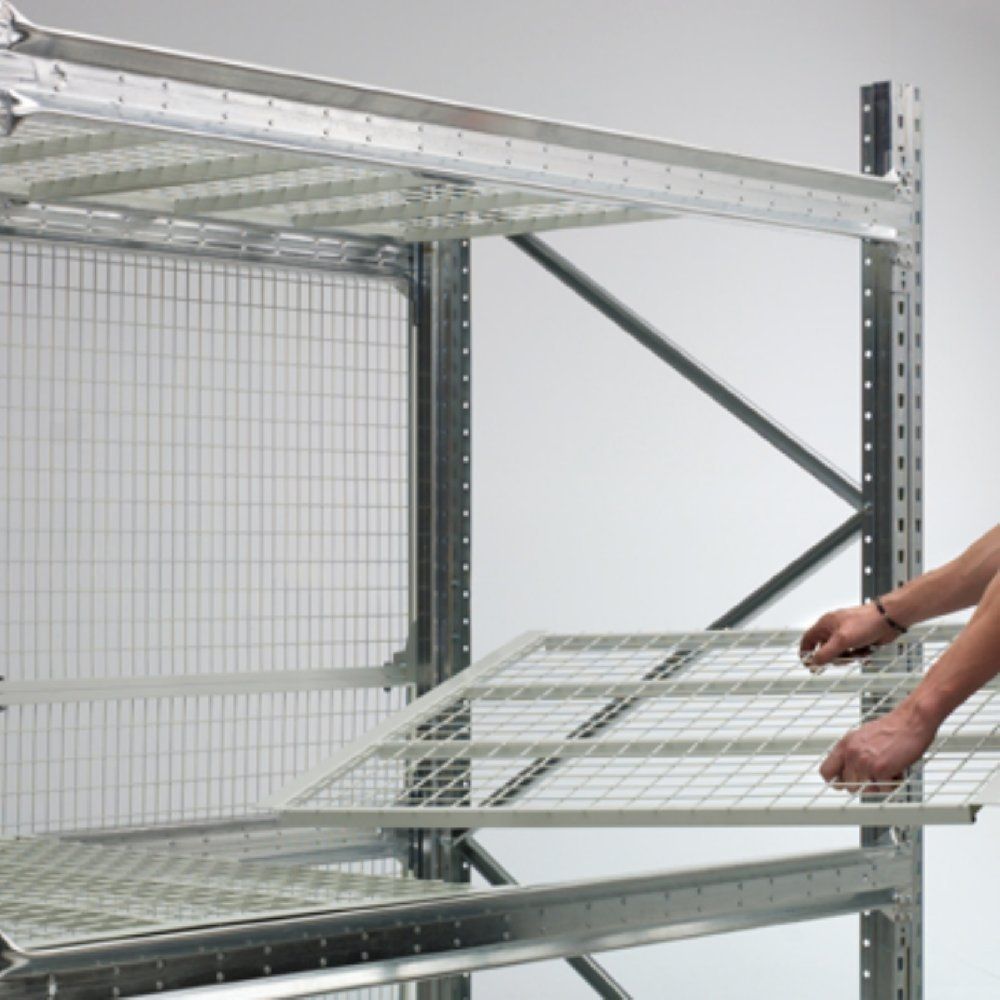 Plateaux grillagés ShelfStore - à encastrer ou à emboîter - pour stockage avec renforts jusqu'à 1000 kg_0