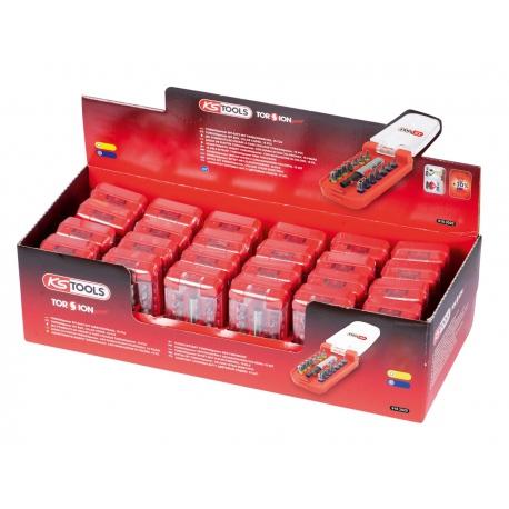 Présentoir de jeu d'embouts de vissage TORX - TORX percé à code couleur TORSIONplus - KS Tools | 918.3020D_0