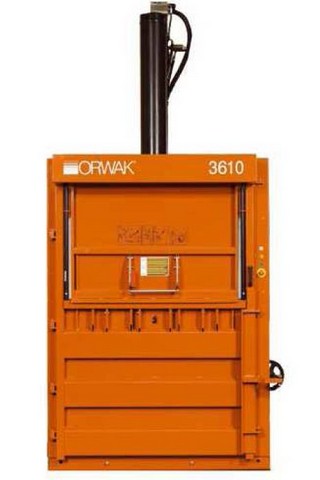Presse à balles verticale Orwak 3610 - force de compactage 50 tonnes - balles jusqu'à 550 kg_0