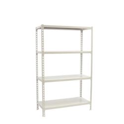 PROREGAL Étagère pour charges lourdes MID METAL SHARK | HxLxP 150x80x40cm | Charge du compartiment 180kg | Blanc - blanc métal PR_RS138-66_0