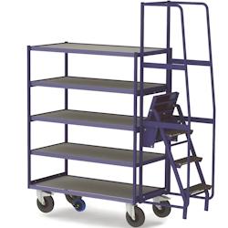 Provost Chariot escabeau 2-en-1 - 196 x 65 x 211cm - bleu acier 401101174_0