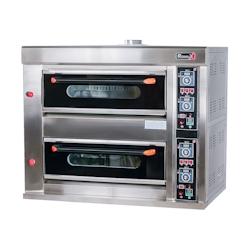 Romux® Four à Pizza Électrique Professionnel Double 4+4x32 cm avec Sol Céramique Réfractaire et Thermostat Haute Précision Température 400 °C_0