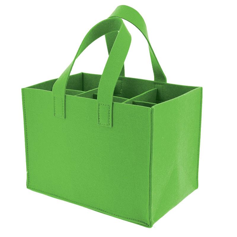 Sac feutrine vert 6 bouteilles -_0