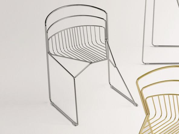 Lot de 2 chaises polyvalentes Ribelle Plus en tiges d'acier_0