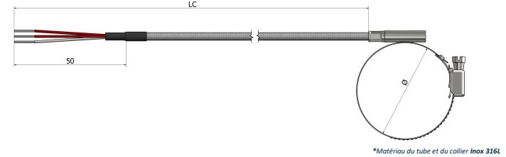 Sonde de résistivité - PS41 - Collier de serrage Type 1 - Résistance de surface_0