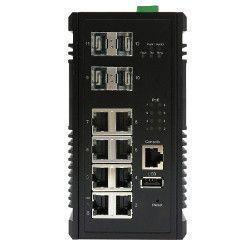 Switch PoE 10Gb 8 ports RJ45 Gb et 4 SFP 10Gb - Durci, certifié IP30 - Référence: IS10GPOEMP0804X_0