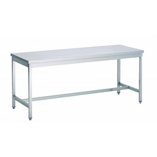 TABLE DE TRAVAIL CENTRALE EN INOX 800 X 1400 MM