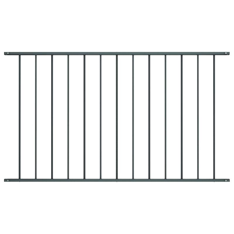 Vidaxl panneau de clôture acier enduit de poudre 1,7x0,75 m anthracite 145221_0