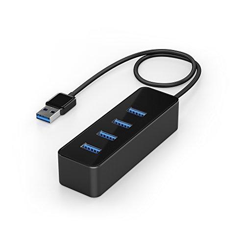 Hub informatique KabelDirekt 4 ports USB 3.0 - finition laquée piano - Plug & Play - compatible Mac et PC_0