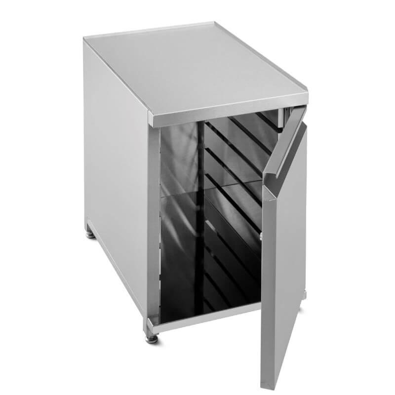 Armoire basse Valentine - Acier inoxydable avec rangement bacs GN 1/1 - Marque Silofrit_0