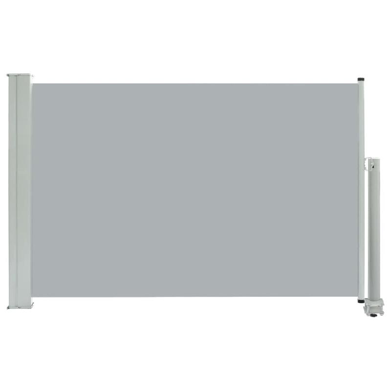 Auvent paravent store brise-vue latéral rétractable pour patio, jardin, terrasse ou balcon - Protection visuelle 60 x 300 cm - Gris_0