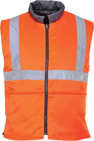 Gilet de froid réversible ris orange rt44, m_0