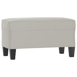 Helloshop26 - Banc banquette 70 x 35 x 41 cm tissu microfibre gris clair  02_0010694 - 3000588382724_0