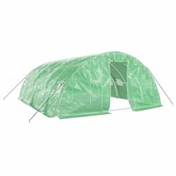 Helloshop26 - Serre tente abri plante fleur légumes avec cadre en acier 30 m² 6 x 5 x 2,3 m vert 02_0044572 - 3000220256970_0