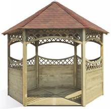 KIOSQUE EN BOIS AVEC TOITURE BARDEAU RED_0