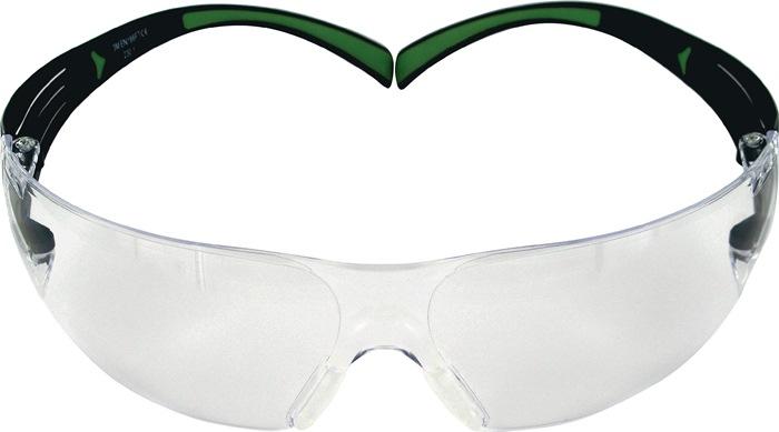 Lunettes de protection SecureFit SF400 - EN 166, EN 170 - branches noires/vertes - verres transparents polycarbonate - 3M_0