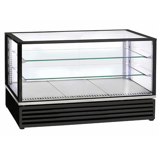 Présentoir réfrigéré de table avec 2 étagères en verre et coulissantes, +2°/+10°c - IBC0071_0