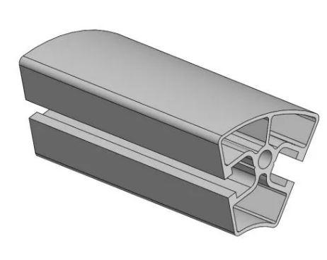 Profilé aluminium 45×45° r - barre de 6 mètres ou mètre linéaire - Réf : 900-677_0