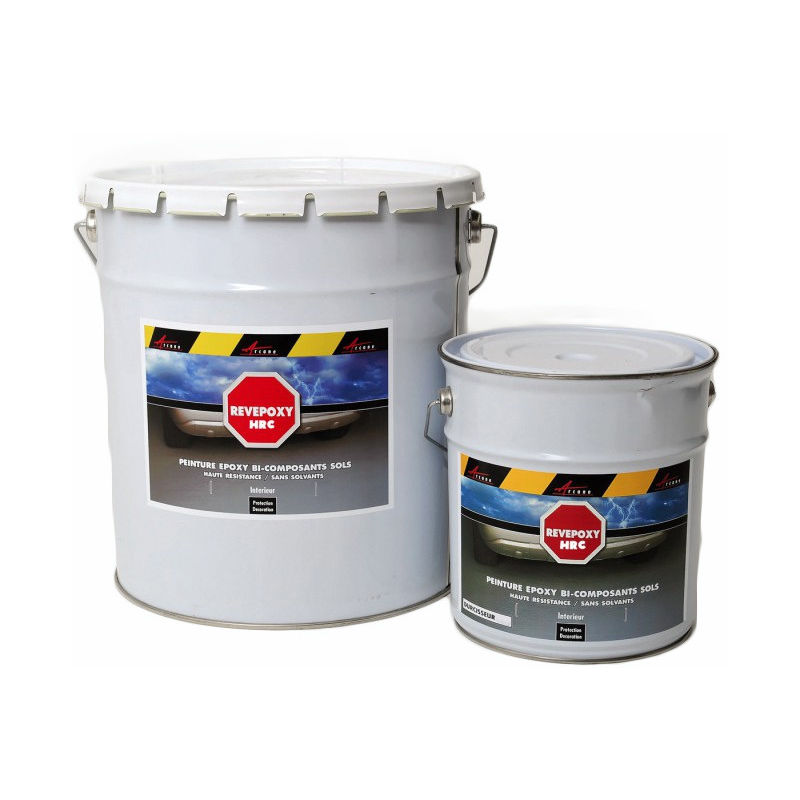 RESINE EPOXY PEINTURE RÉSISTANT AUX ESSENCES HYDROCARBURES GASOIL GAZOLE FIOUL ACIDES PRODUITS CHIMIQUES REVEPOXY HRC - COULEUR KIT DE 10 KG ARCANE