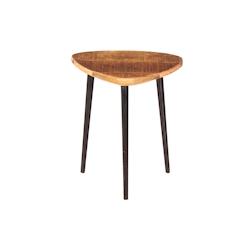 SIT Möbel Table basse | Triangulaire | Plateau 25 mm en bois de manguier naturel | Structure en métal noir | L 40 x P 37 x H 37 cm - multicolore mul_0