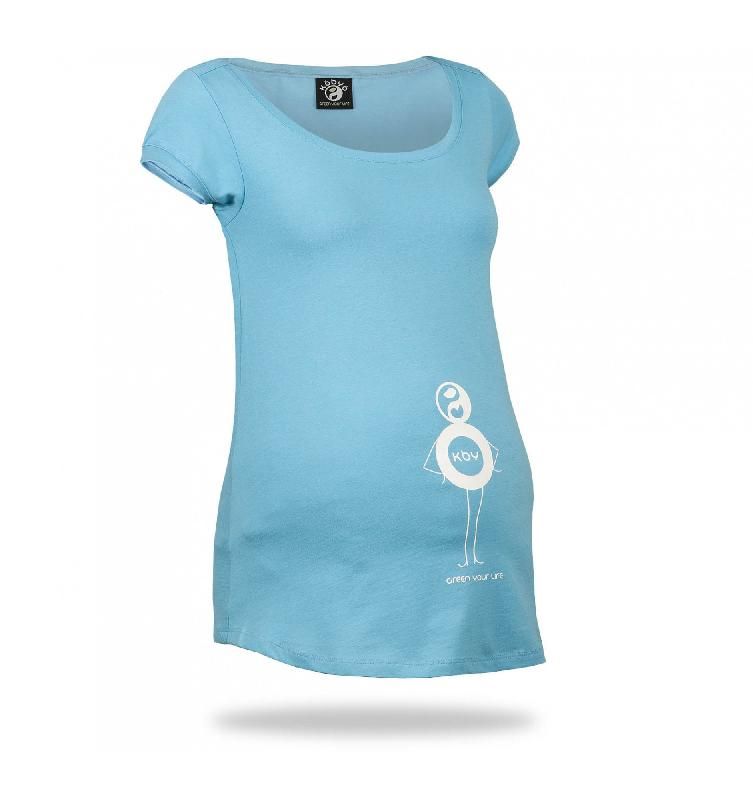 KOBYO T-SHIRT GROSSESSE BLEU MANCHES COURTES V&ECIRCTEMENTS DE GROSSESSE