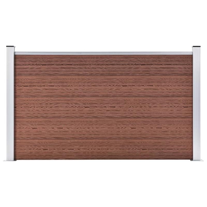 Vidaxl clôture de jardin wpc 180x105 cm marron 49072_0