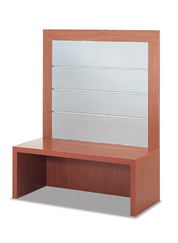 Vitrine 100/CDVA - Présentoir mural avec rangement intégré en bois, dimensions 104x46x140 cm_0