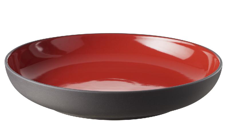 ASSIETTE COUPE CREUSE ROND ROUGE PORCELAINE Ø 27 CM SOLID REVOL