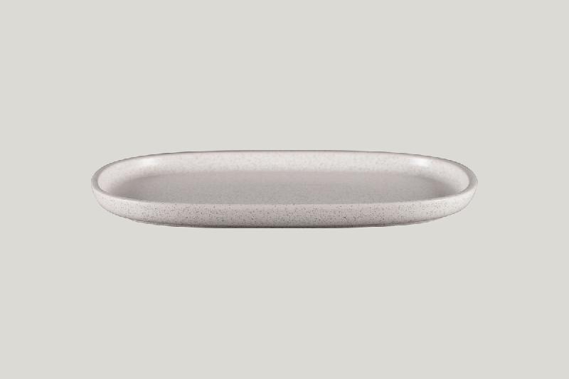 PLAT OVALE GRIS PORCELAINE 33,2 CM RAKSTONE EASE