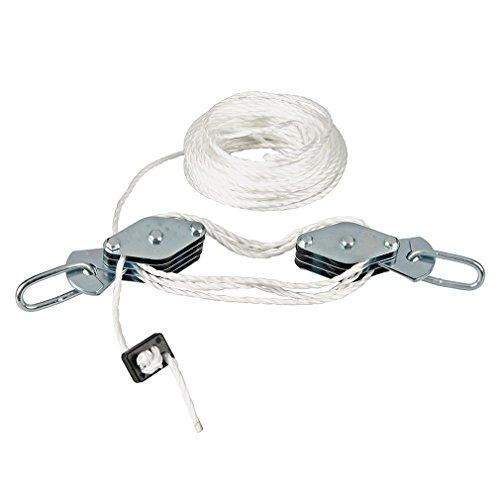 Silverline 633957 - Treuil à poulie 180 kg avec corde de levage 19,8 m en polypropylène_0