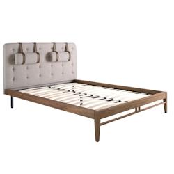 AC ANGEL CERDA Angel Cerdá Lit tufté en tissu gris 7179C 172 x 216 x 110 - gris textile 8435631034612_0