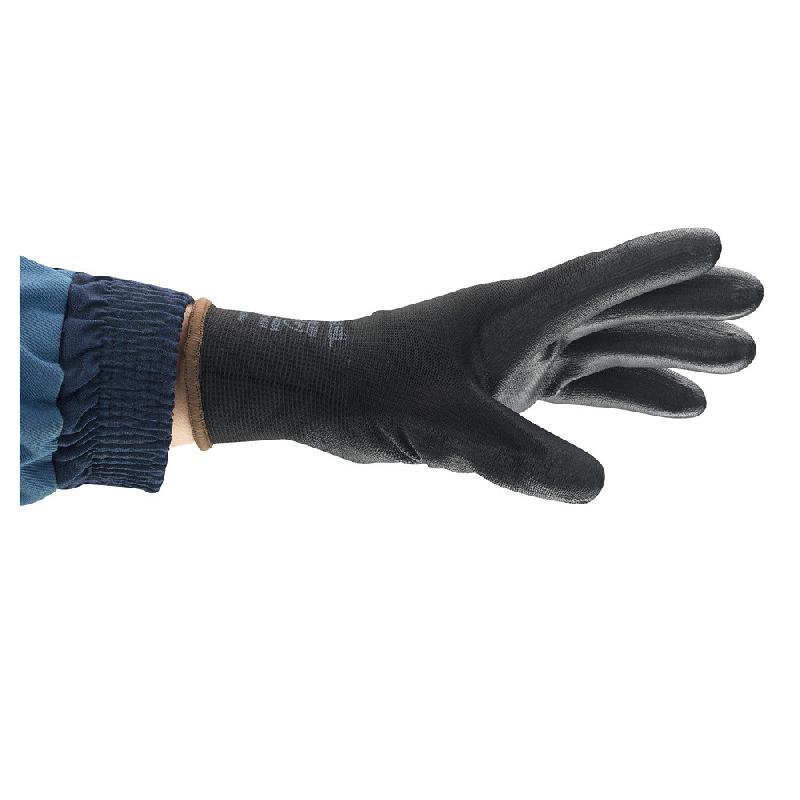 ANSELL GANTS DE TRAVAIL POLYURÉTHANE HYFLEX 48-101 - NOIR - TAILLE 8
