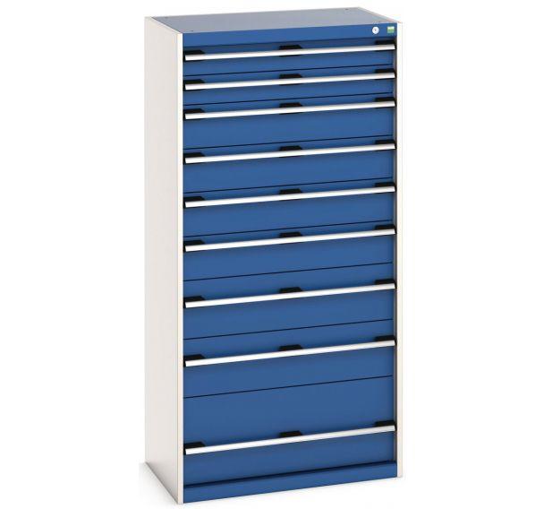 ARMOIRE D\'AT. À TIROIRS CUBIO SL-8516-9.1 GRIS CLAIR/BLEU - MANUTAN COLLECTIVITÉS