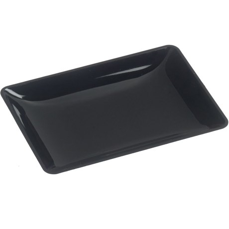 ASSIETTE JETABLE PLASTIQUE FLUID NOIR 9 X 6 CM (VENDU PAR 200)