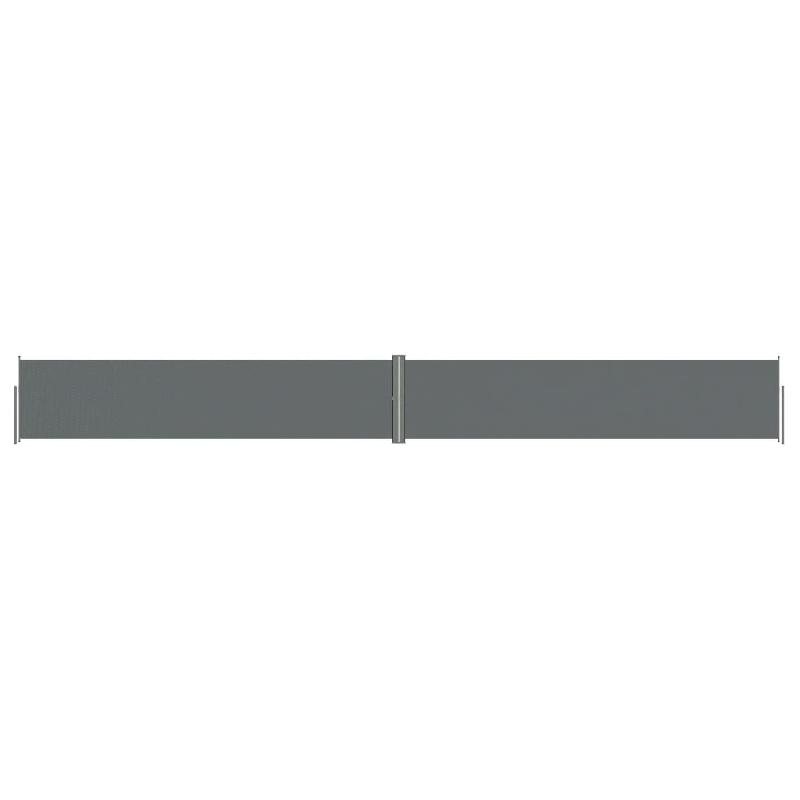Auvent paravent store brise-vue latéral rétractable - jardin, terrasse, balcon - 140 x 1200 cm - anthracite - 02_0007112_0