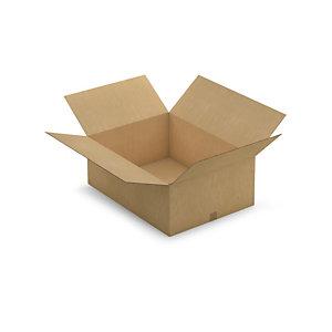 CAISSE CARTON BRUNE DOUBLE CANNELURE RAJA 80X60X30 CM
