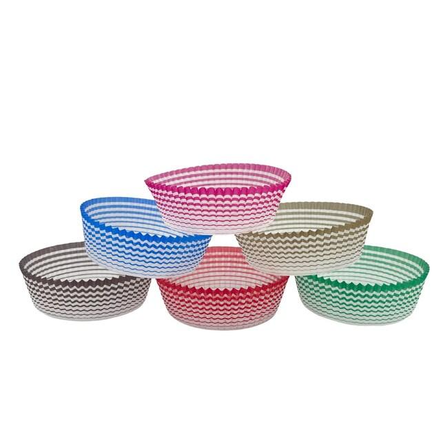 Caissettes panachées colorées passe-partout rondes Diam.70 mm JORIDEAL. - multicolore papier 3519400785020_0