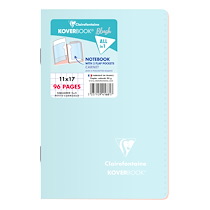 CARNET PIQUÉ KOVERBOOK BLUSH 11X17CM 96 PAGES PETITS CARREAUX COUVERTURE POLYPROPYLÈNE OPAQUE BICOLORE COULEUR ALÉATOIRE - ASSORTIS - LOT DE 10