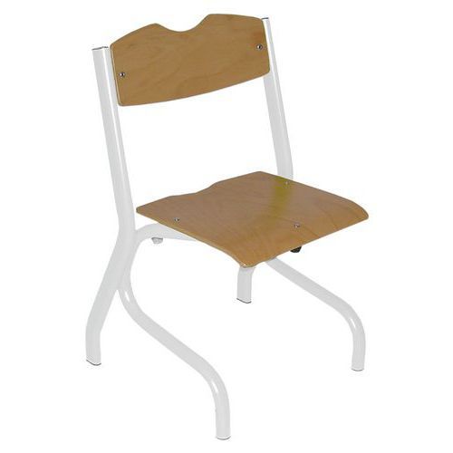 CHAISE TIM AST - T4 - PIÈTEMENT ACIER - HÊTRE NATUREL/BLANC - RODET