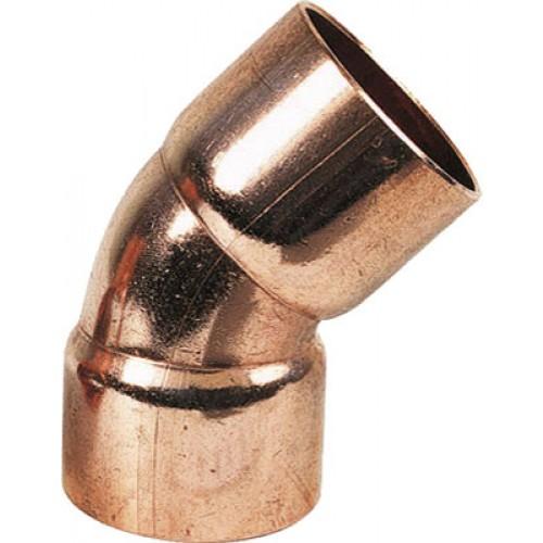 COUDE CUIVRE 45° FEMELLE / FEMELLE À SOUDER - DIAMÈTRE 35 MM BRICOZOR