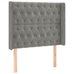 Décoshop26 - Tête de lit accessoire couchage chambre à coucher meuble capitonné avec rebord latéral 103 x 16 x 118/128 cm tissu TDL0205320 - 3000_0